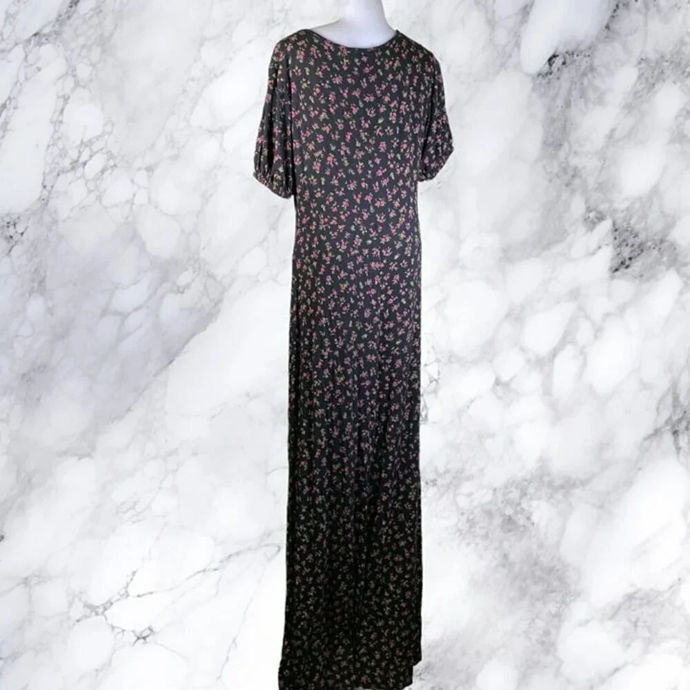 NastyGal Floral Print Square Neck Fitted Jumpsuit - Picture 7 of 12